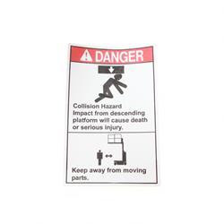 82975: Aftermarket Genie Decal Danger Collision Hazard