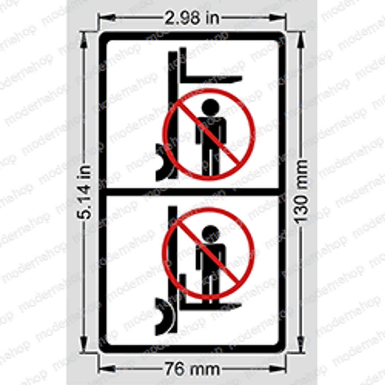 8617510: Aftermarket Allis Chalmers/Tusk Decal - Fork Warning