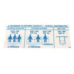 8822: Aftermarket MEC (Mayville Eng) Decal - Capacity 1000LBS