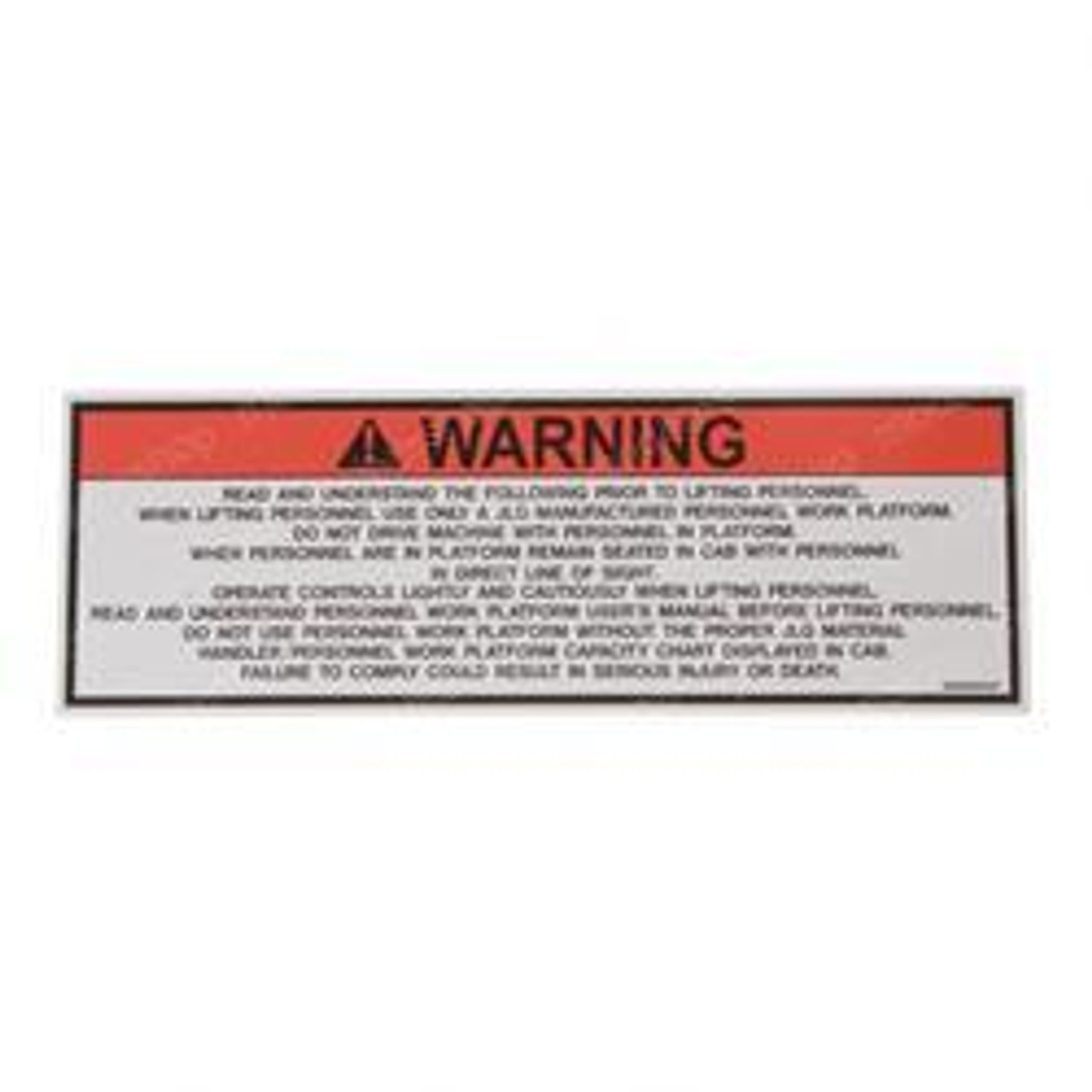 90553027: Aftermarket Jlg Decal - Oper Instructions