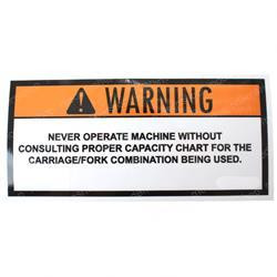 91323030: Aftermarket Gradall Decal - Warning Print E-mailed