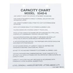 91373007: Aftermarket JLG Load Chart