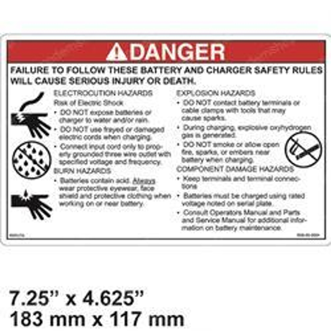 B06-00-0034: Aftermarket Haulotte Decal - Battery + Charger