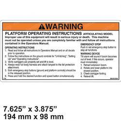 B06-00-0534: Aftermarket Haulotte Decal - Platform Operating