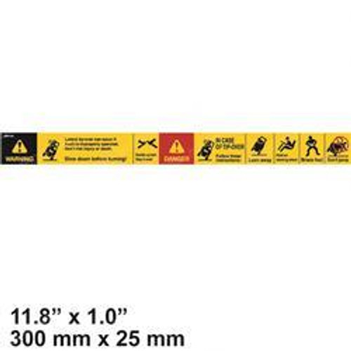 220024317: Aftermarket Yale Forklift Decal - Tip Over Hazard