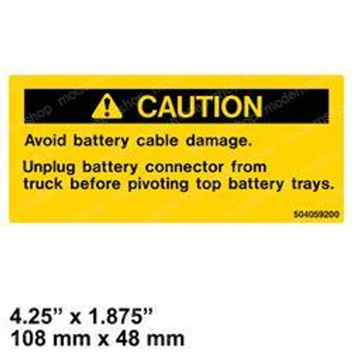 504059200: Aftermarket Yale Forklift Decal - Caution