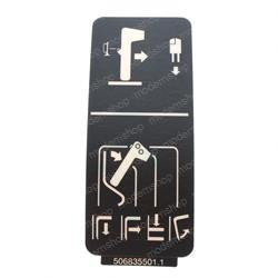 506835501: Aftermarket Yale Forklift Decal-Function With Sideshift