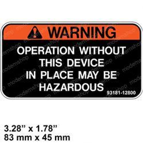 800140274: Aftermarket Totalsource Decal - Warning 800140274: Aftermarket Totalsource Decal - Warning
