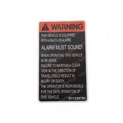 800141779: Aftermarket Totalsource Decal - Backup Alarm