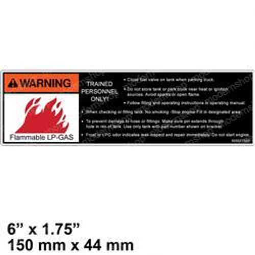 1354171: Aftermarket Hyster Forklift Decal - Lp Gas