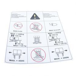1703898: Aftermarket JLG Decal - Capacity (340 Kg)