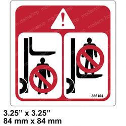 356154: Aftermarket Hyster Decal - Do Not Stand