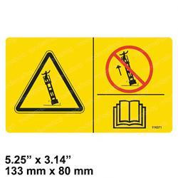 114371: Aftermarket Genie Decal - Sym Tip-over Outrigger