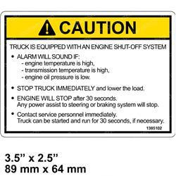 1385102: Aftermarket Hyster Decal - Caution