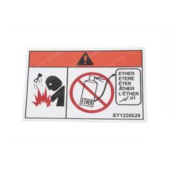 2034460: Aftermarket Hyster Decal - Do Not Use Ether