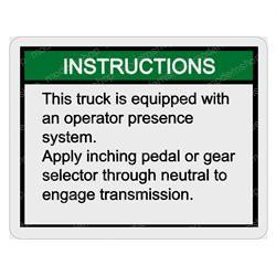 2084159: Aftermarket Hyster Label Operator
