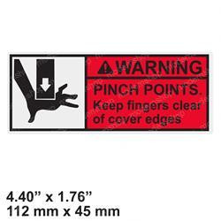 2307378: Aftermarket Hyster Decal - Warning Pinch Point