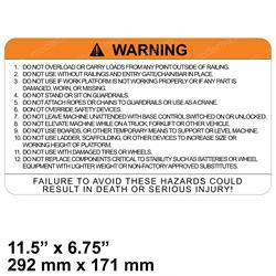 300689: Aftermarket Snorkel Decal - Warning Other Hazards