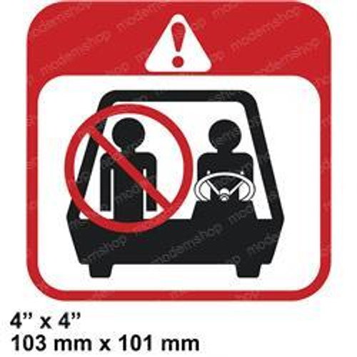 327030: Aftermarket Hyster Forklift Decal - No Rider 327030: Aftermarket Hyster Forklift Decal - No Rider