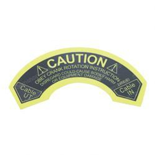 58931: Aftermarket Genie Decal Caution Rotation 58931: Aftermarket Genie Decal Caution Rotation