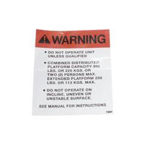 7207: Aftermarket Mec (Mayville Eng) Decal - Capacity 500Lbs 7207: Aftermarket Mec (Mayville Eng) Decal - Capacity 500Lbs