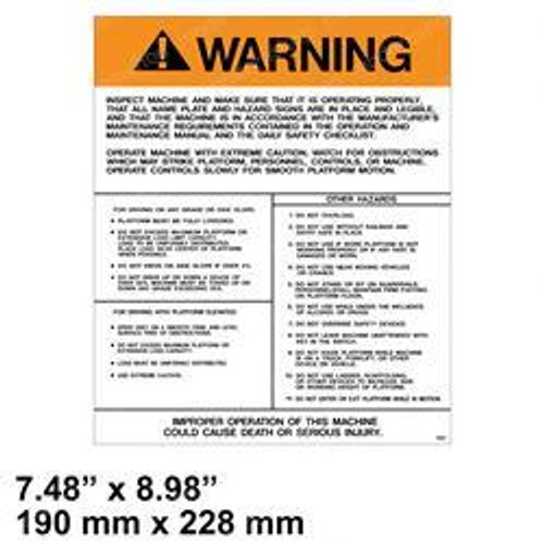 7527: Aftermarket Mec (Mayville Eng) Decal - Caution
