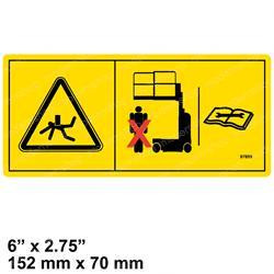 97899: Aftermarket Genie Decal Warn Safety Chock