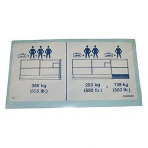 108669: Aftermarket Skyjack Decal - Plat 850 Lbs