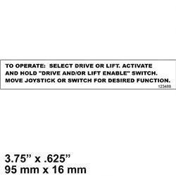 123488: Aftermarket Skyjack Decal - Operating Instructions
