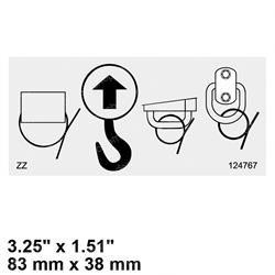 124767: Aftermarket Skyjack Decal - Lift Point/ Tie Down