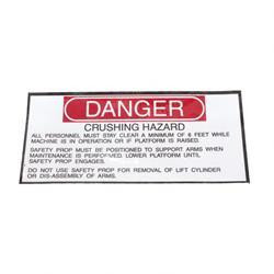 1701841: Aftermarket JLG Decal (crush Hazard)
