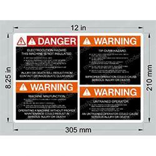 1702954: Aftermarket Gradall Decal - (Danger)