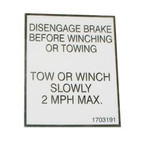 1703191: Aftermarket Gradall Decal - Winching/Towing
