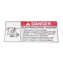 1703823: Aftermarket Gradall Decal - Danger Elect. Hazard