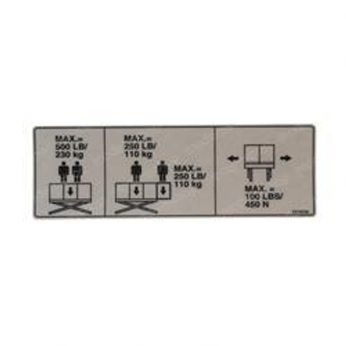 1703868: Aftermarket Jlg Decal - Capacity 1932E2 1703868: Aftermarket Jlg Decal - Capacity 1932E2