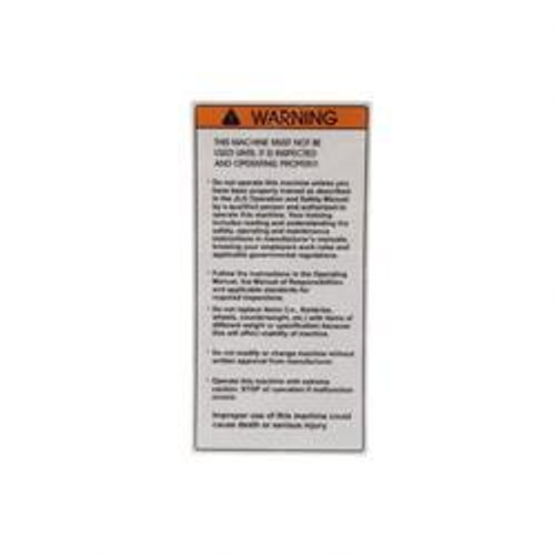 1705679: Aftermarket Gradall Decal - Inspection (Plf)