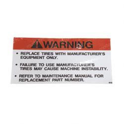 2588519: Aftermarket MEC (Mayville Eng) Decal - Warning Tire Replc
