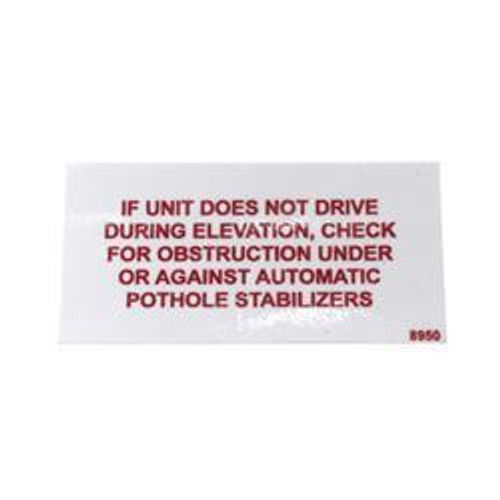 2588950: Aftermarket Mec (Mayville Eng) Decal - Pothole Obstruction 2588950: Aftermarket Mec (Mayville Eng) Decal - Pothole Obstruction