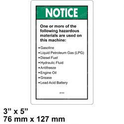 28164: Aftermarket Genie Decal - Notice Hazardous Matl