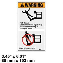 28181: Aftermarket Genie Decal - Warn No Step Or Ride