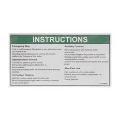 52947: Aftermarket Genie Decal - Operation Instuctions