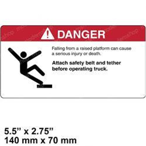 69008: Aftermarket Crown Forklift Tether - Danger 69008: Aftermarket Crown Forklift Tether - Danger