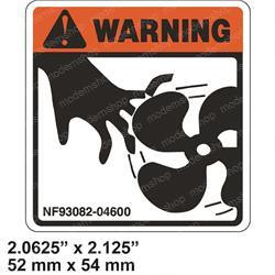 9308204600: Aftermarket Caterpillar/Towmotor Decal - Warning Fan
