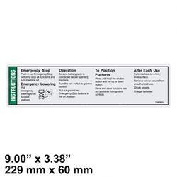 T107031: Aftermarket Genie Decal - Oper Instr