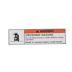 1703786: Aftermarket JLG Decal - Warning-crushing