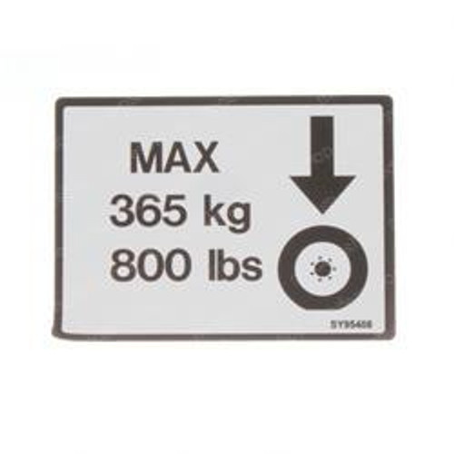 1705059: Aftermarket Gradall Decal - Wheel Loads