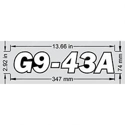 1706188: Aftermarket Gradall Decal - Model G9-43A