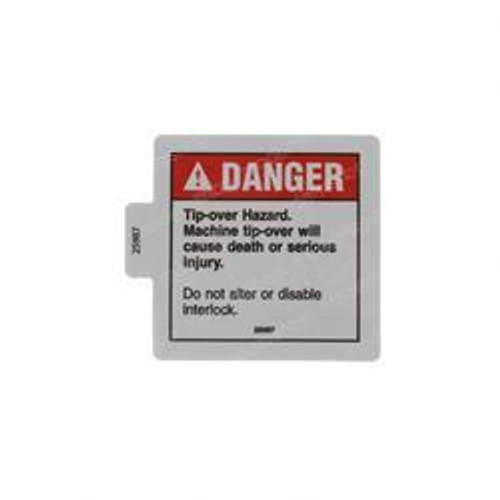 25987: Aftermarket Genie Decal - Danger Tipover Hazard