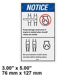 25994: Aftermarket Genie Decal - Caution Shutoff Valves