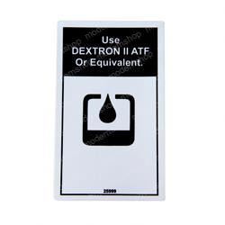 25999: Aftermarket Genie Decal Use Dexron Ii
